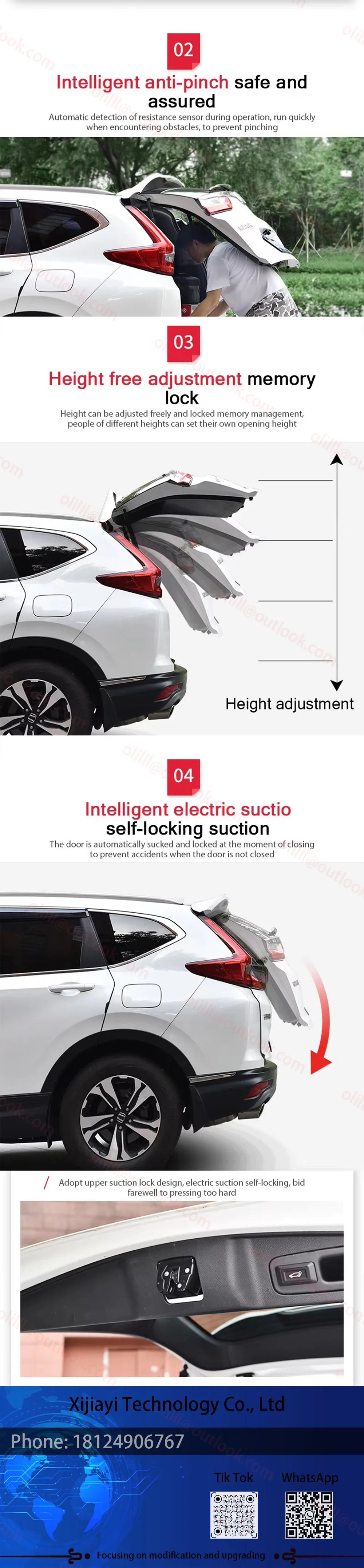 For Maserati Levant automatic trunk, Power Tailgate automatic door modification and upgrade of automotive parts