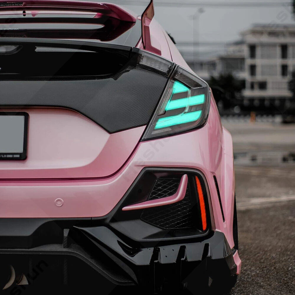 Taillights For Honda Civic Hatchback/Type R 2016-2022 FK7 FK8 10th Gen Tail Lamp Rear Fog Light LED Sequential Signal Assembly