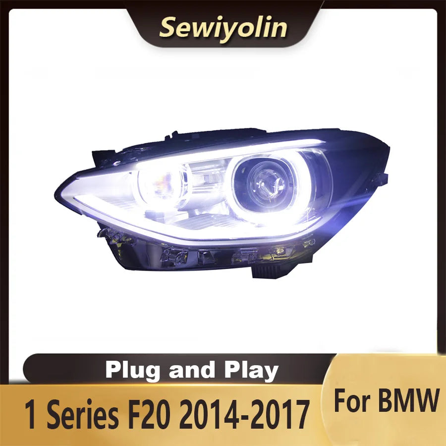 For BMW 1 Series F20 2014-2017 Car Auto Parts Headlight Assembly LED Lights Lamp DRL Signal Plug And Play Daytime Running