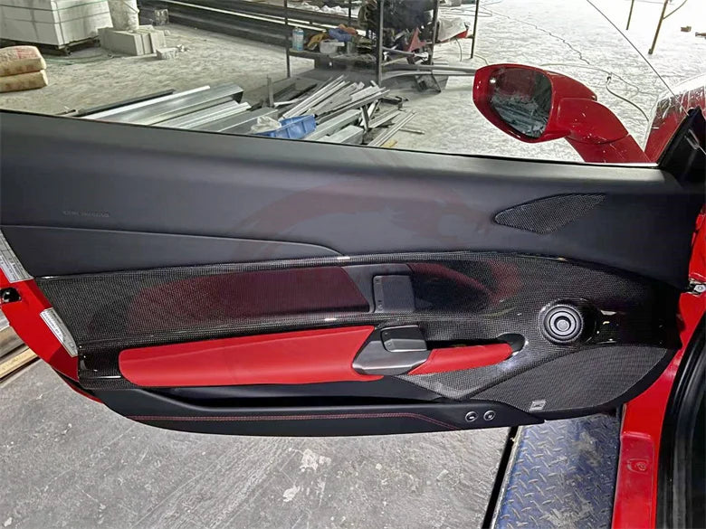 Ferrari 488 GTB unveils new high-quality OEM-style dry carbon fiber door pairs