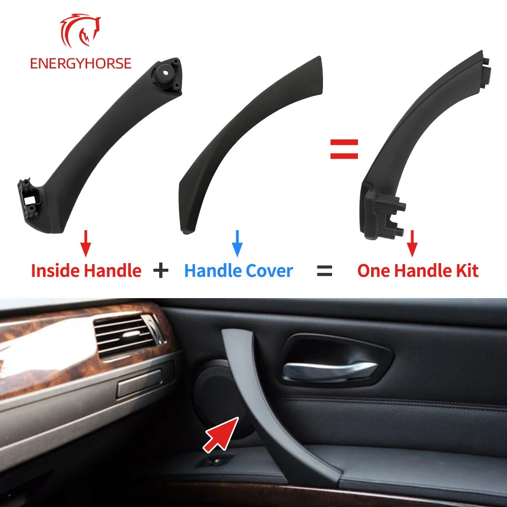 Color: Beige - Car Inner Handle Interior Door Panel Pull Trim Cover Black Left Right for BMW 3 Series E90 E91 316 318 320 325 328 - Premium Interior Parts from NoEnName_Null - Just $21.26! Shop now at Rapidvehicles