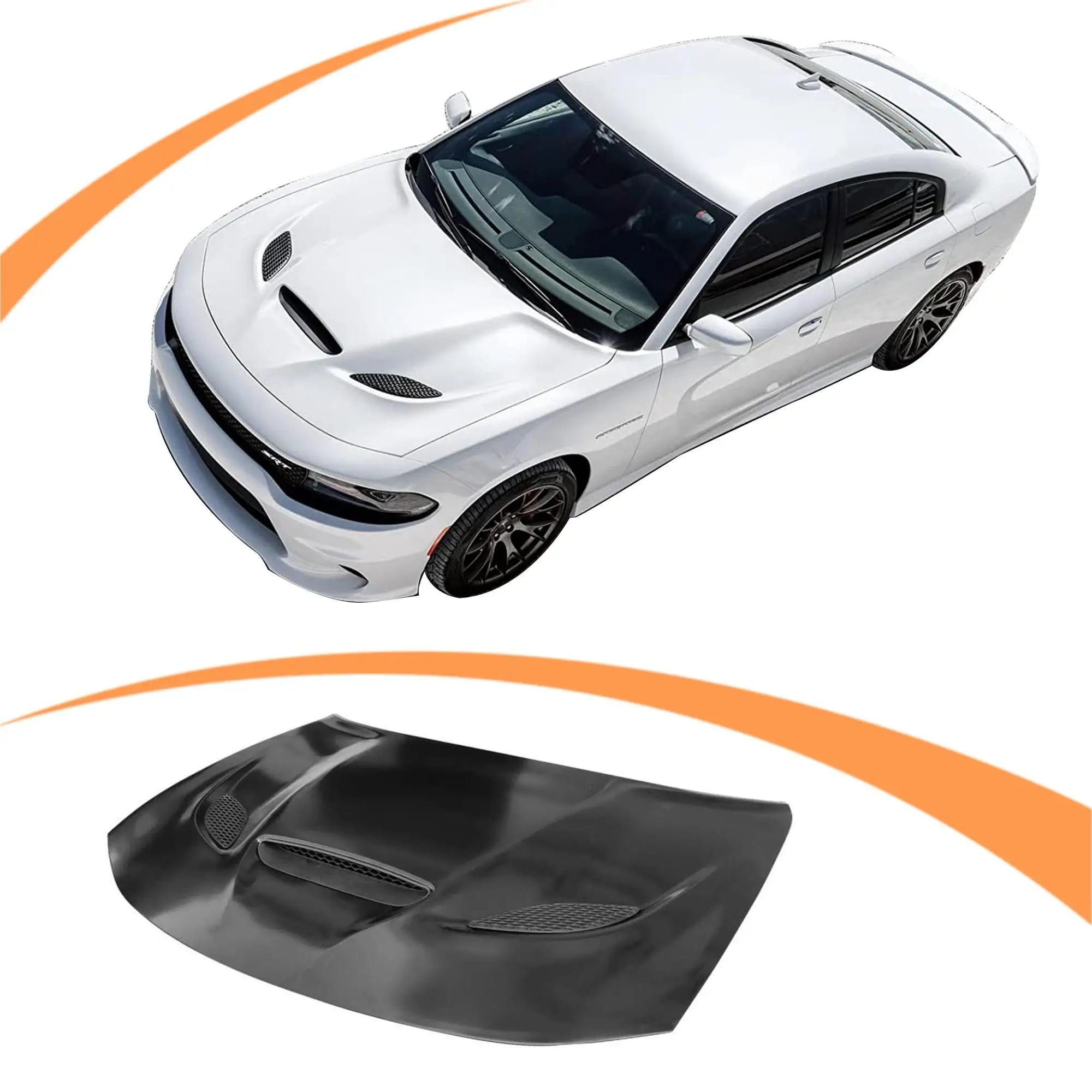 HongHang Factory Auto Car Front Engine Hellcat Hood for Dodge Charger Accseeories Hoods 2013-2021