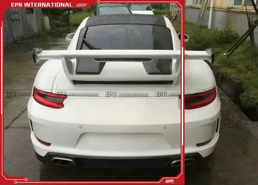 FRP Trunk Wing Set For Porsche 911 991.1 991.2 GT3 Style Glass Fiber Trunk with Rear Spoiler(For Carerra)Racing Trim For Porsche