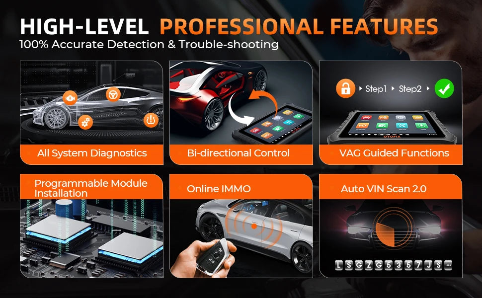 OTOFIX D1 PROS Diagnostic Scanner ECU Coding Bi-Directional Control Diagnostic Tools CANFD DoIP 2 Years Update Guided Functions