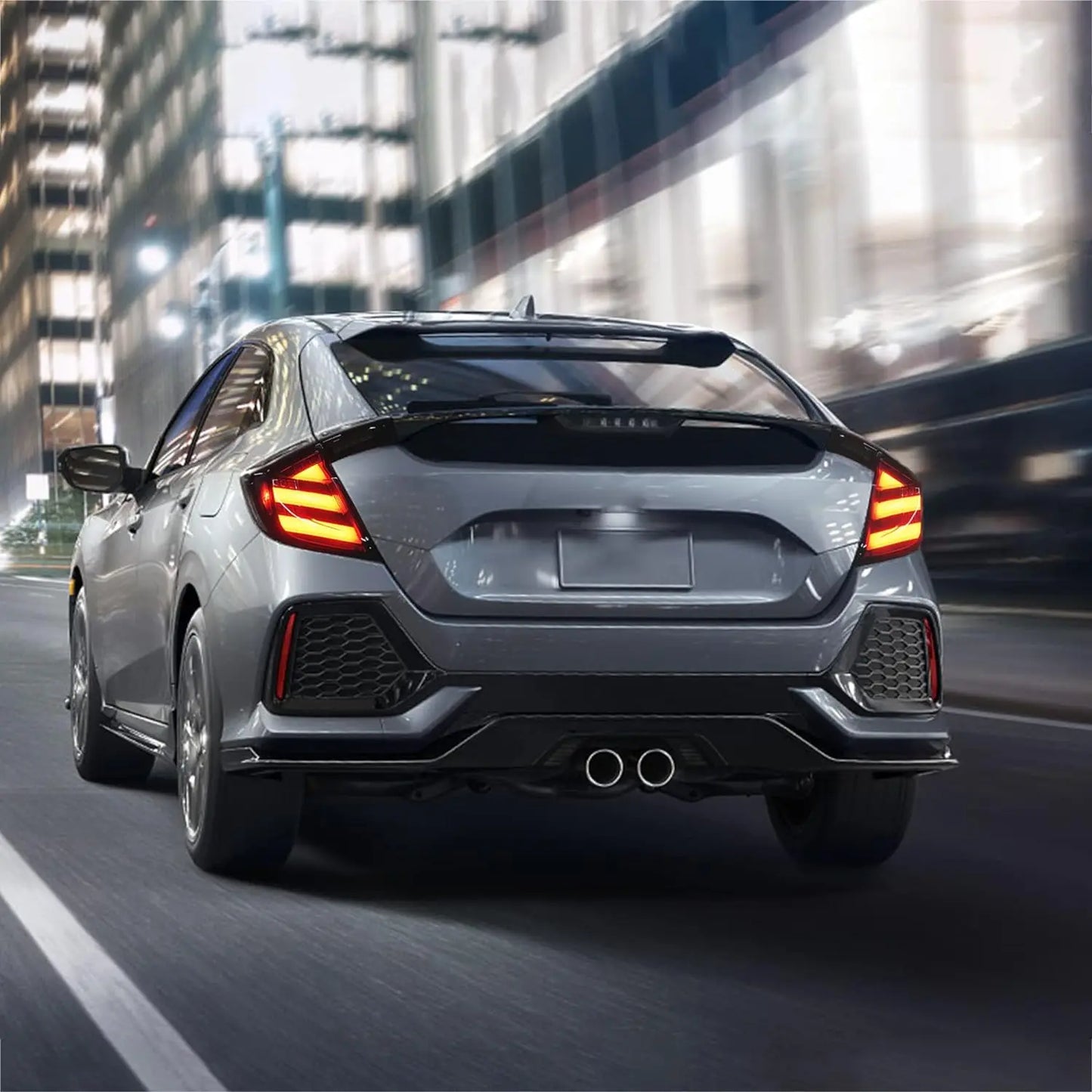 Taillights For Honda Civic Hatchback/Type R 2016-2022 FK7 FK8 10th Gen Tail Lamp Rear Fog Light LED Sequential Signal Assembly