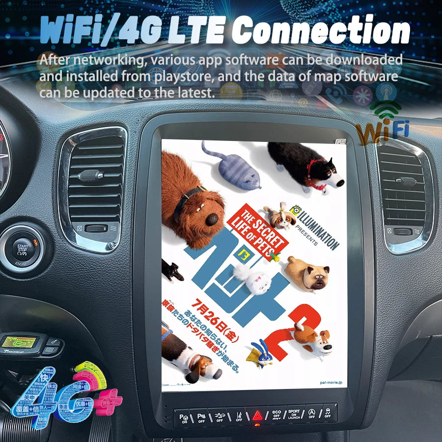 Carplay For Dodge Durango 2012 - 2019 Android13 Car Stereo Car Radio with touch Screen Radio Player Car GPS Navigation Head Unit