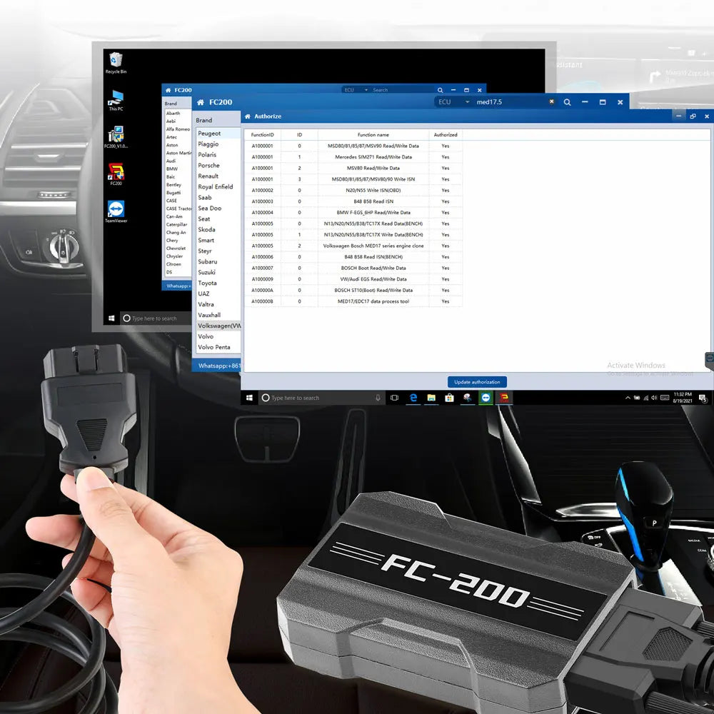CG CGDI FC200 ECU Programmer Full Version with 6HP 8HP/MSV90/N55/N20/B48/B58 and MPC5XX Adapter Set for EDC16/ME9.0