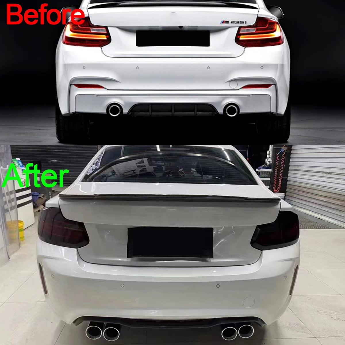 Bodykits for BMW 2 Series F22 F87 218d 220d Front Bumper Splitter Rear Diffuser Lip M2 CS Competition Style Side Skirt 2014-2021