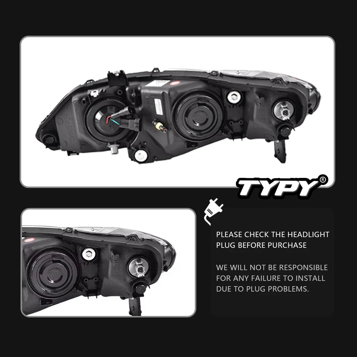 Car For Honda Civic 8th Gen Headlight 2006-2011 Upgrade Modified to New DRL Dynamic Turn Signal LED Headlight Auto Accessories