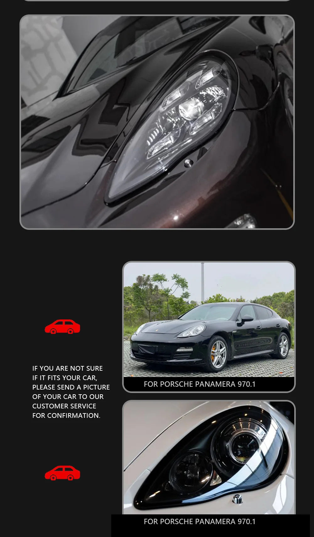 Car Lights For Porsche Panamera LED Headlights 2010 2011 2012 2013 970 970.1 Laser Matrix Headlamps Plug and Play