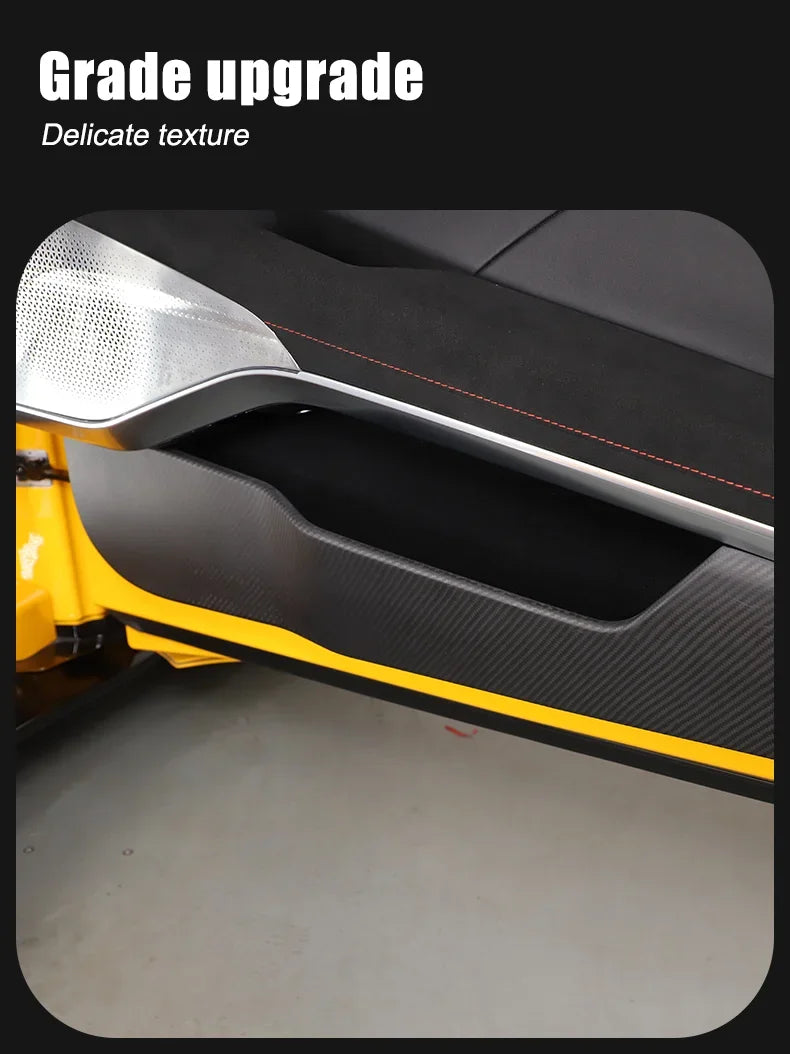 Real Carbon Fiber For Lotus Emira 2021-2023 Car Inner Door Anti Kick Panel Protector Cover Decorative Sticker Car Accessories