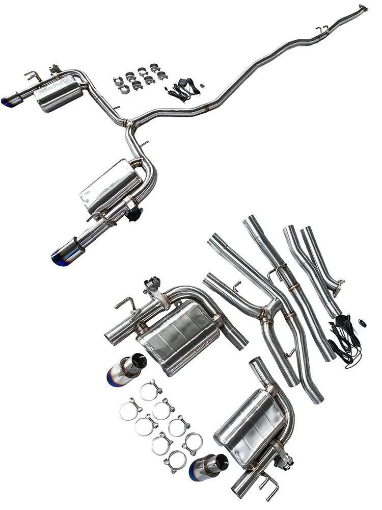 [Custom Product] Suitable for 2025 Honda Civic SI 1.5T Catback stainless steel valve exhaust pipe 89 blue plated double out