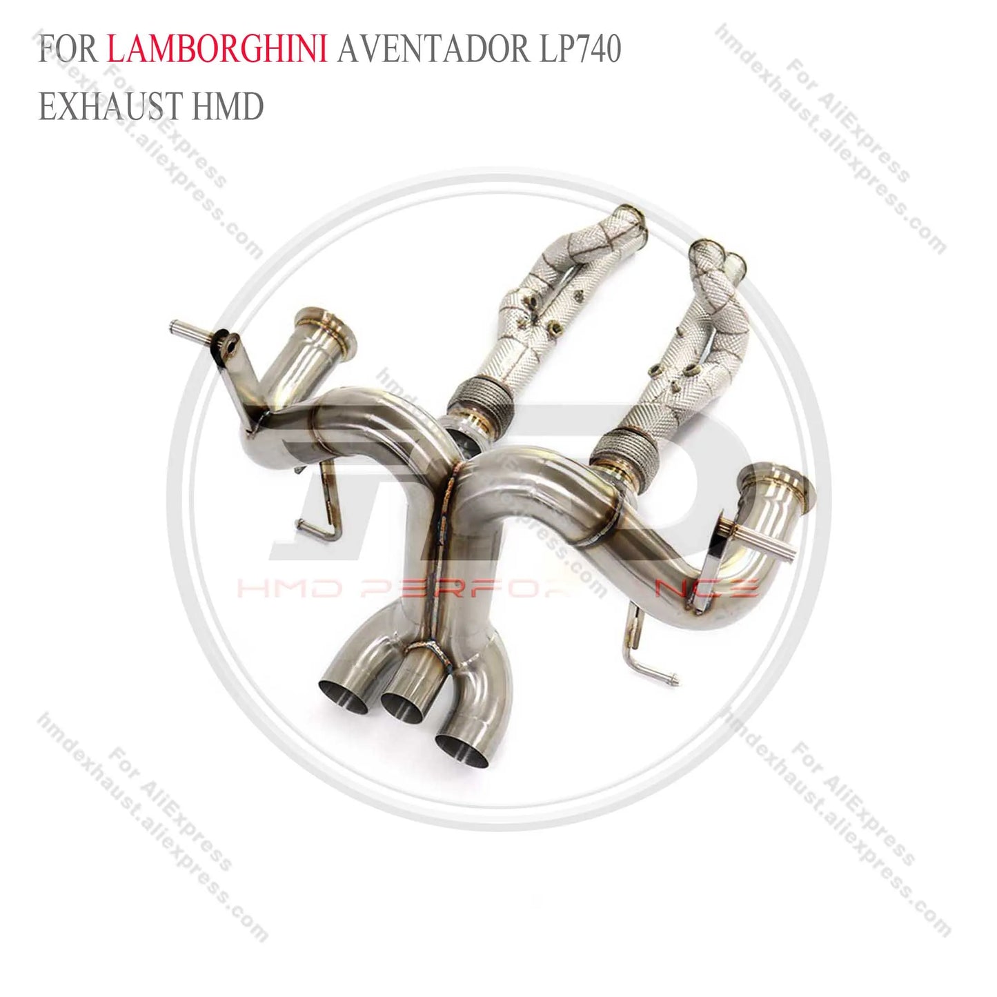 HMD Exhaust System Stainless Steel Performance Catback full sets for Lamborghini Aventador LP740 6.5 without valve
