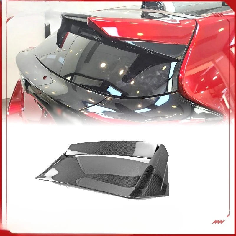 Suitable For Toyota Yaris Carbon Fiber Retrofit GR Rear Spoiler Tail Varis Fixed Wind Top Wing