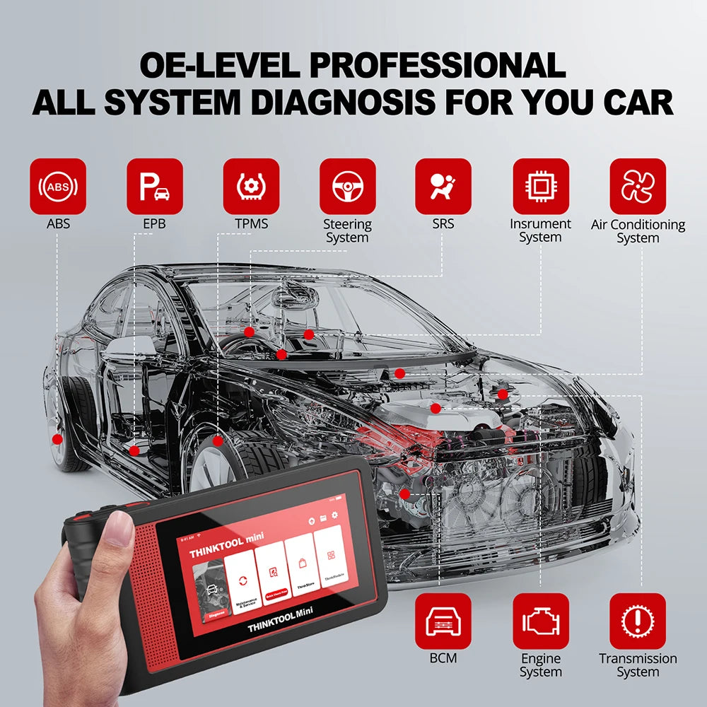 THINKCAR THINKTOOL MINI Professional Auto OBD2 Scanner Full System Clear Code Read 28 Reset Lifetime Free Car Diagnostic Tool