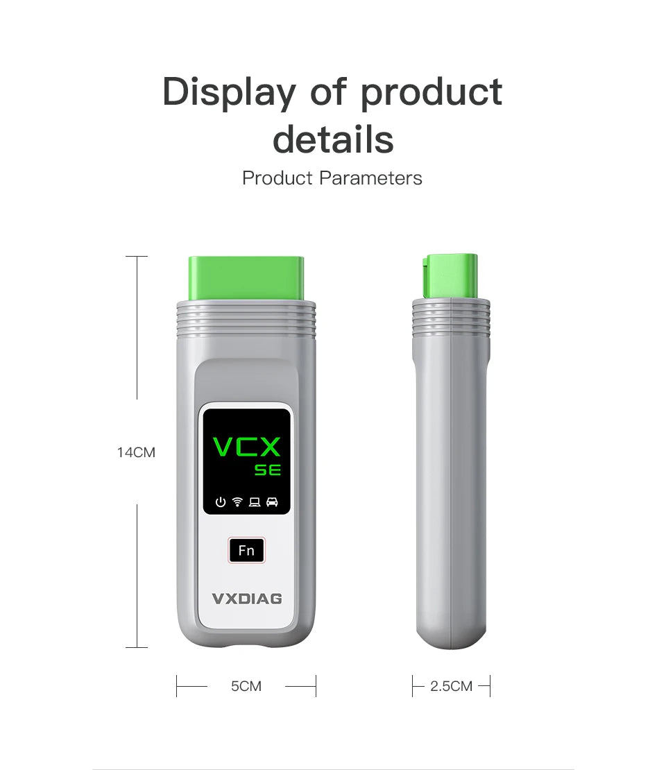 VXDIAG VCX SE J2534 Passthru Programmer OEM Reprogramming Diagnostic Tool for 11+ Brands for Mercedes Benz VW BMW JLR Porsche
