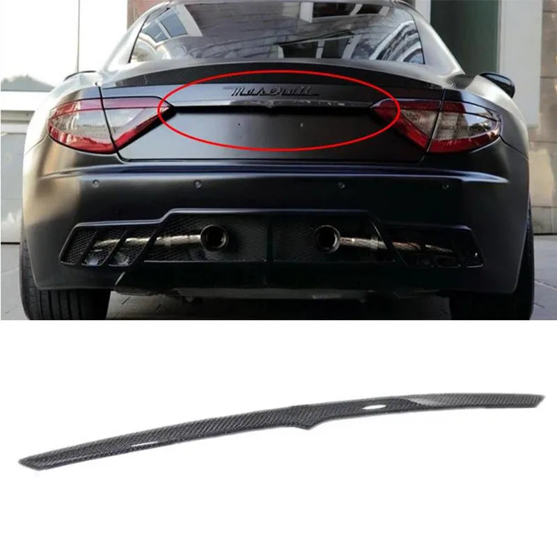 Real Carbon Fiber Rear Tailgate Pull Handle Trim Fit for Maserati GranTurism 2009-2016