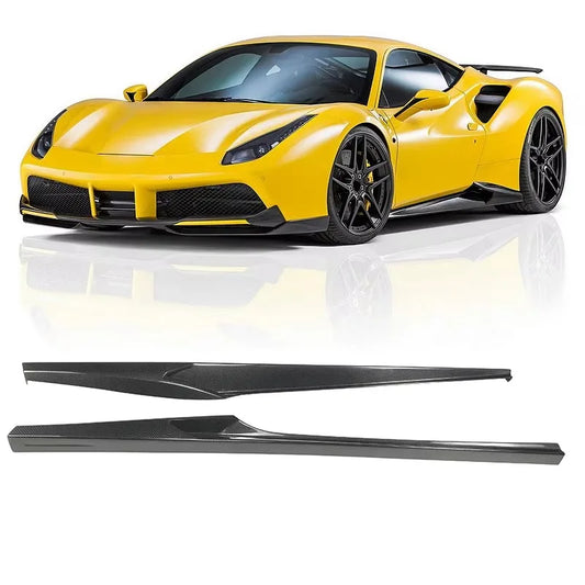 Flying Wing 488 Carbon Side Skirt N Style For Ferrari 488 458 Gtb Spider Pista