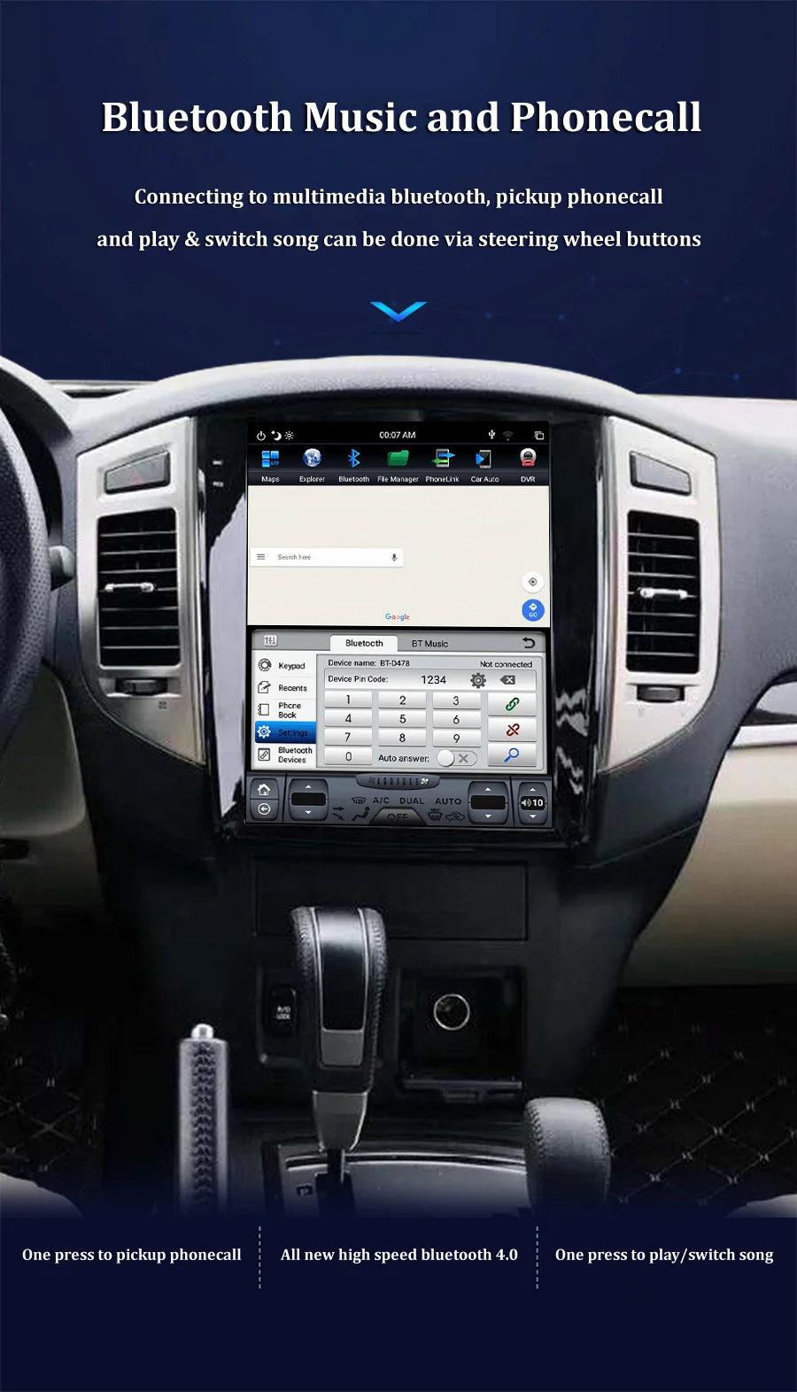 Carplay For Dodge Durango 2012 - 2019 Android13 Car Stereo Car Radio with touch Screen Radio Player Car GPS Navigation Head Unit