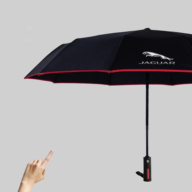 For Jaguar E-PACE F-PACE F-TYPE I-PACE XE XF XK XJR XJ XEL XFL XKR Car Automatic Folding Windproof Sunshade Umbrella Accessories