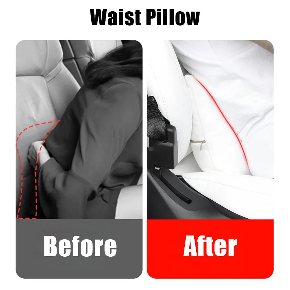 Color: WHITE - 1 Pc For Tesla Model 3 Y Headrest Soft Comfortable Cushion Universal For Head Lumbar Relief Support Car Neck Waist Pillows - Premium Interior Accessories from LEEPEE - Just $32.98! Shop now at Rapidvehicles