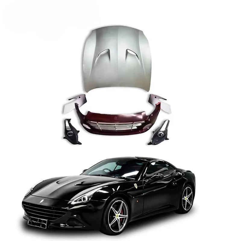 FLDZ New Arrival California T Style Carbon Fiber Small Headlight Assembly Body Kit Suitable for Ferrari California 2009-2012