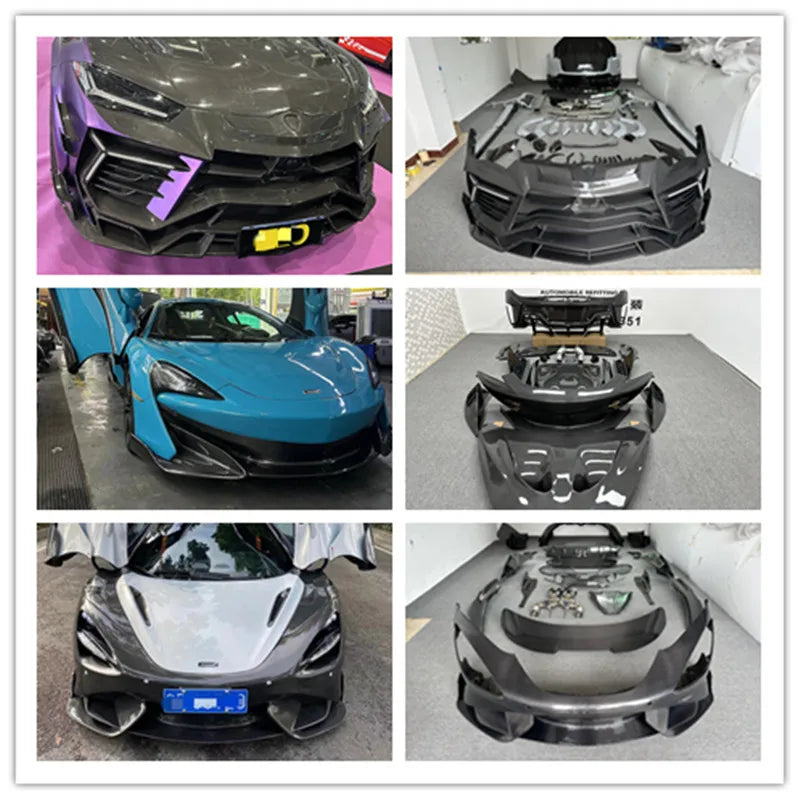 New McLaren 720S Bodykit Carbon Fiber 765LT Includes Front Bumper Side Skirt Rear Bumper Rear Wing Fender Exhaust All New