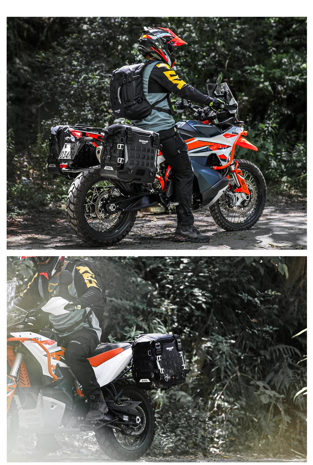 Rhinowalk Motorcycle Side Bag 35L Waterproof Quick Release Saddle Bag For BMW R1300GS R1250GS R1200GS S1000XR Motorbike Luggage