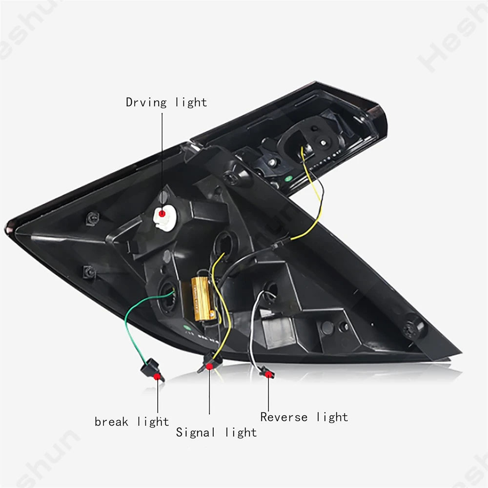 Taillights For Honda Civic Hatchback/Type R 2016-2022 FK7 FK8 10th Gen Tail Lamp Rear Fog Light LED Sequential Signal Assembly