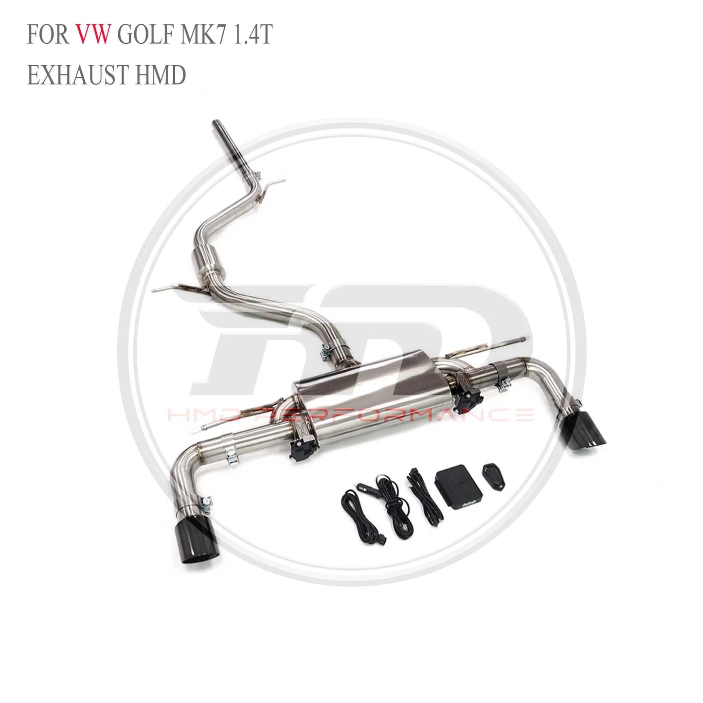 Stainless Steel Performance Catback For Volkswagen golf MK7 1.4T HMD Exhaust System Auto Modified Valve Muffler