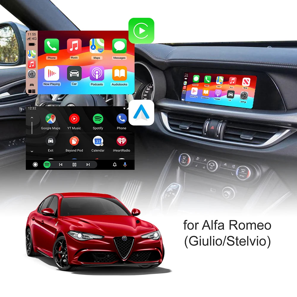 Wireless Carplay for Alfa Romeo Stelvio & Giulia 2017-2020 Models Android Auto Car Play Function Box