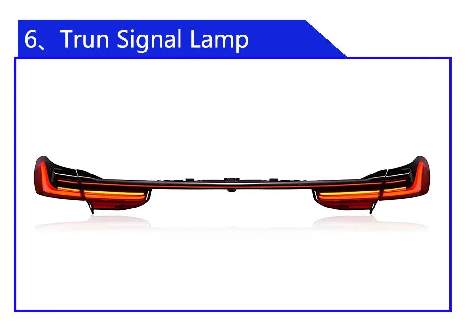 Upgraded Through Taillights Accessories for BMW 7 Series F01 F02 G11 G12 730Li 740Li 750Li 2008-2019 LED Car Taillights Assembly