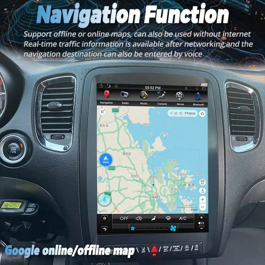 Carplay For Dodge Durango 2012 - 2019 Android13 Car Stereo Car Radio with touch Screen Radio Player Car GPS Navigation Head Unit