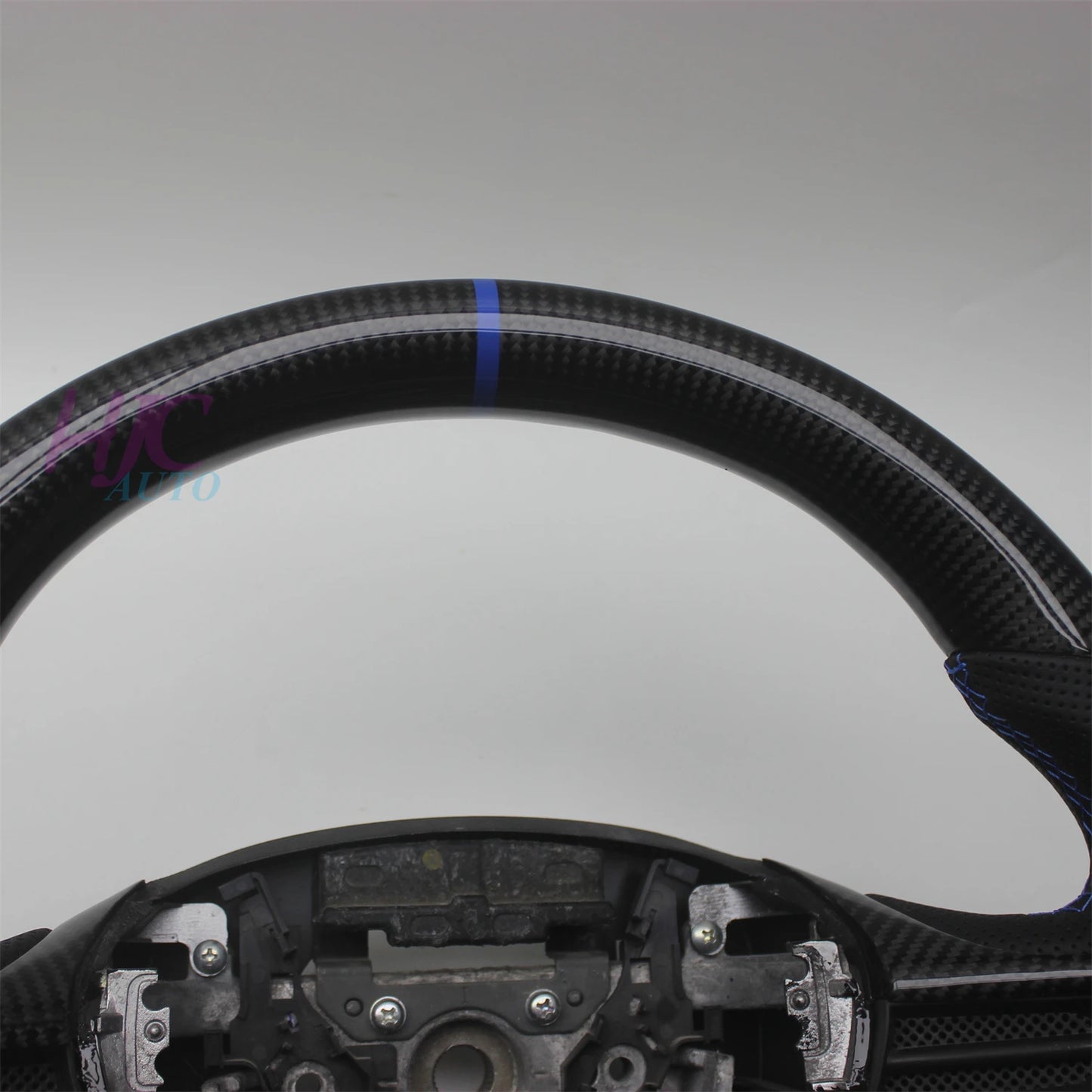 For Honda Civic 2006-2011 8TH GEN 8 Real Carbon Fiber Leather Steering Wheel