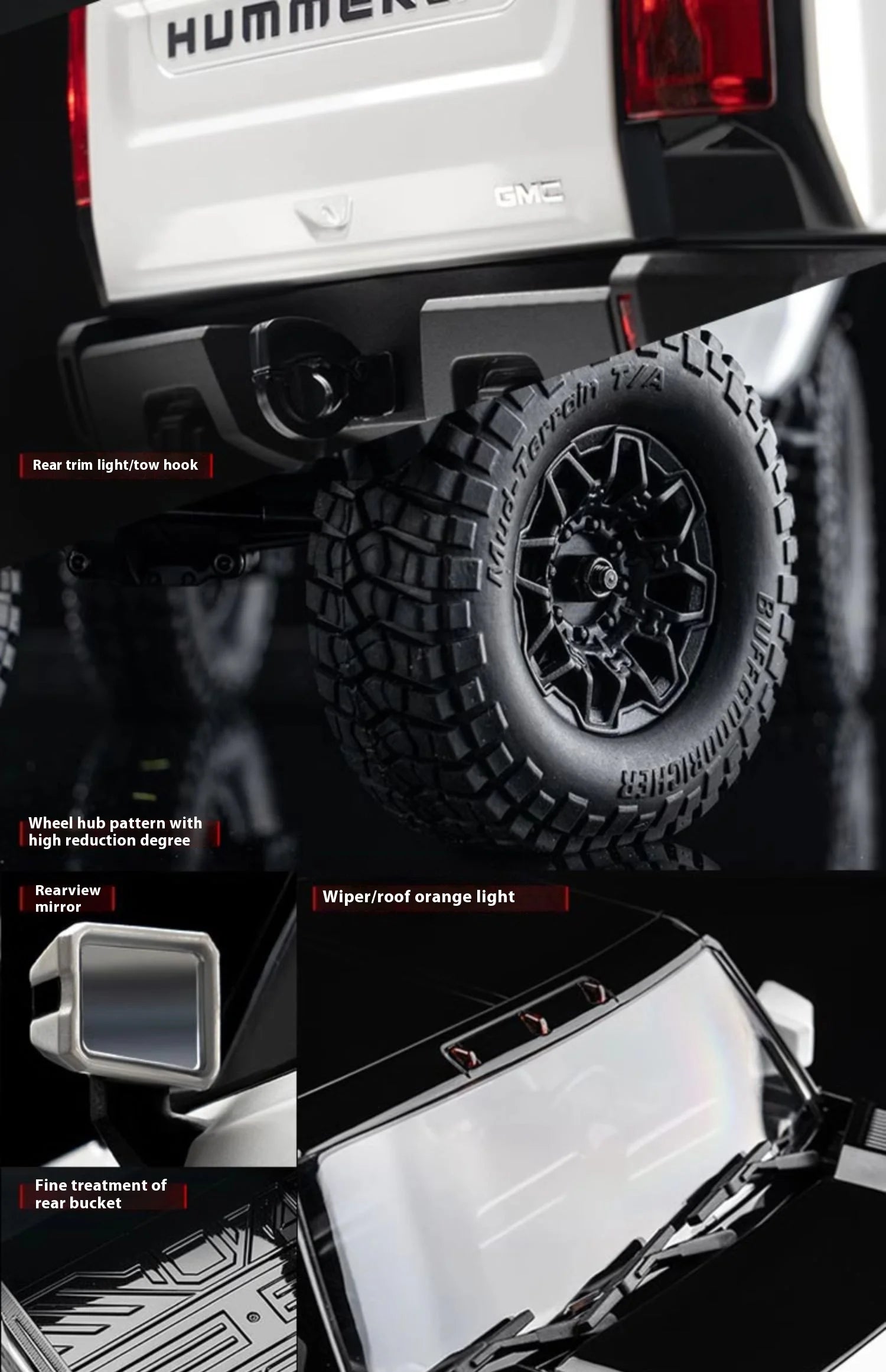Hot FMS 1:18 Hummer EV Pickup Truck RC Car Remote Control Off-Road Climbing Simulation Model Toy Ideal Festival Gift For Kids - Use code SHOPAPP15 to get 15 percent off free shipping USA