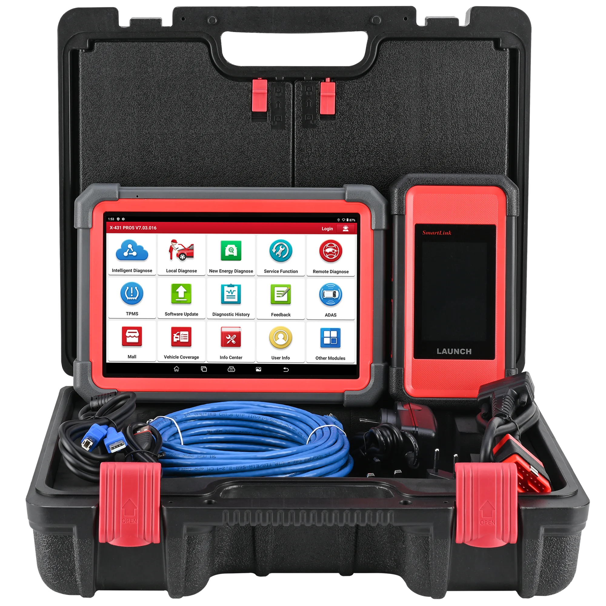 Launch X431 Pro5 Smartlink Car Diagnostic Tool ECU Programming Tool with J2534 SmartLink OBD2 Scanner