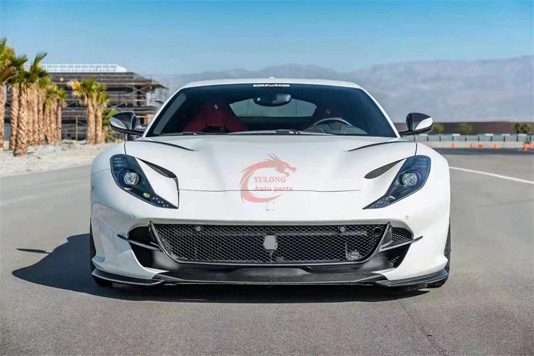 N Style Carbon Fiber Front Bumper Lip Front Bumper Spoiler Body Kit for Ferrari 812