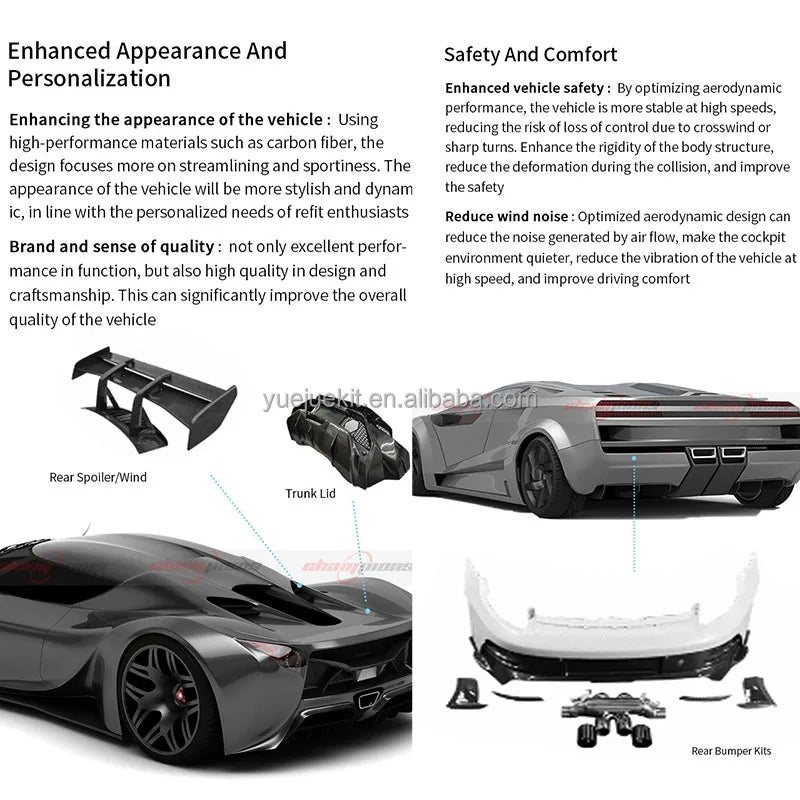 Best Selling Lotus Evora GTE Style Luxury Body Kit High Quality New Parts Includes Front & Rear Bumper