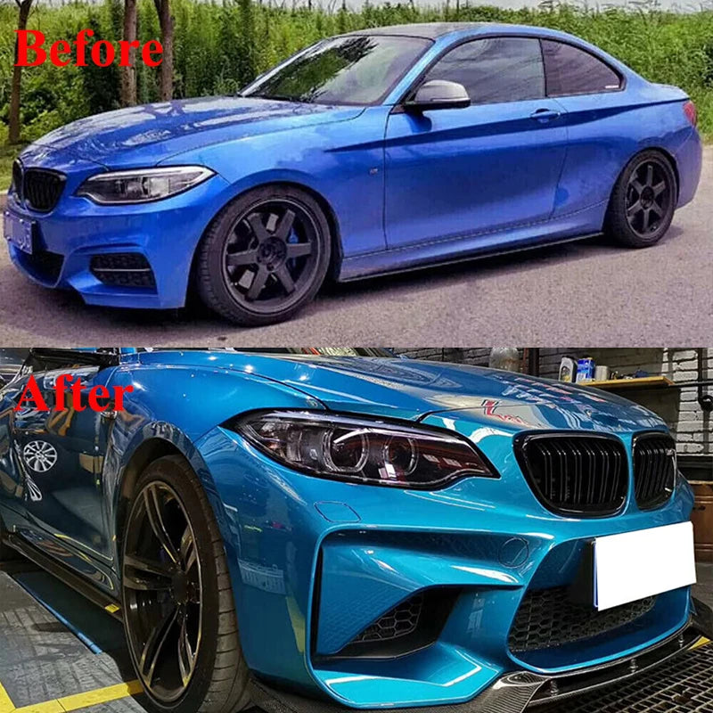 Bodykits for BMW 2 Series F22 F87 218d 220d Front Bumper Splitter Rear Diffuser Lip M2 CS Competition Style Side Skirt 2014-2021