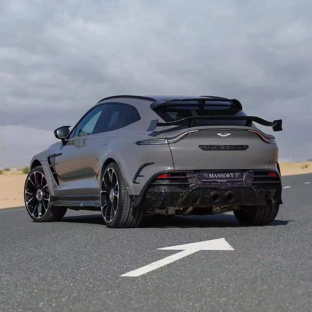 Dry Carbon Fiber Material For Aston Martin DBX Upgrade Mansori Style Body Kit Front Lip Tuyere Wheel Eyebrow Side Skirts
