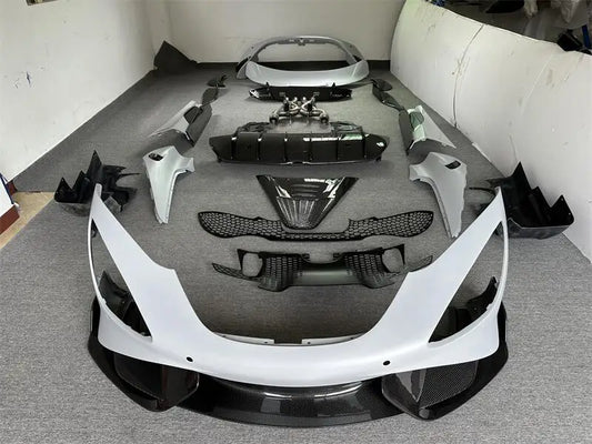 New McLaren 720S Bodykit Carbon Fiber 765LT Includes Front Bumper Side Skirt Rear Bumper Rear Wing Fender Exhaust All New