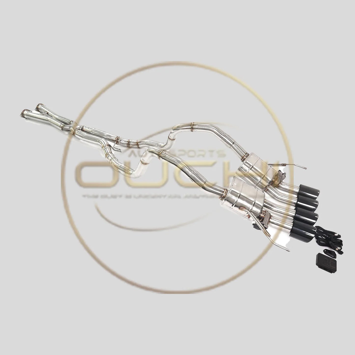 OUCHI Stainless Steel Catback Exhaust System for Chevrolet Corvette C7 Coupe Performance Dual Rear Exit Muffler