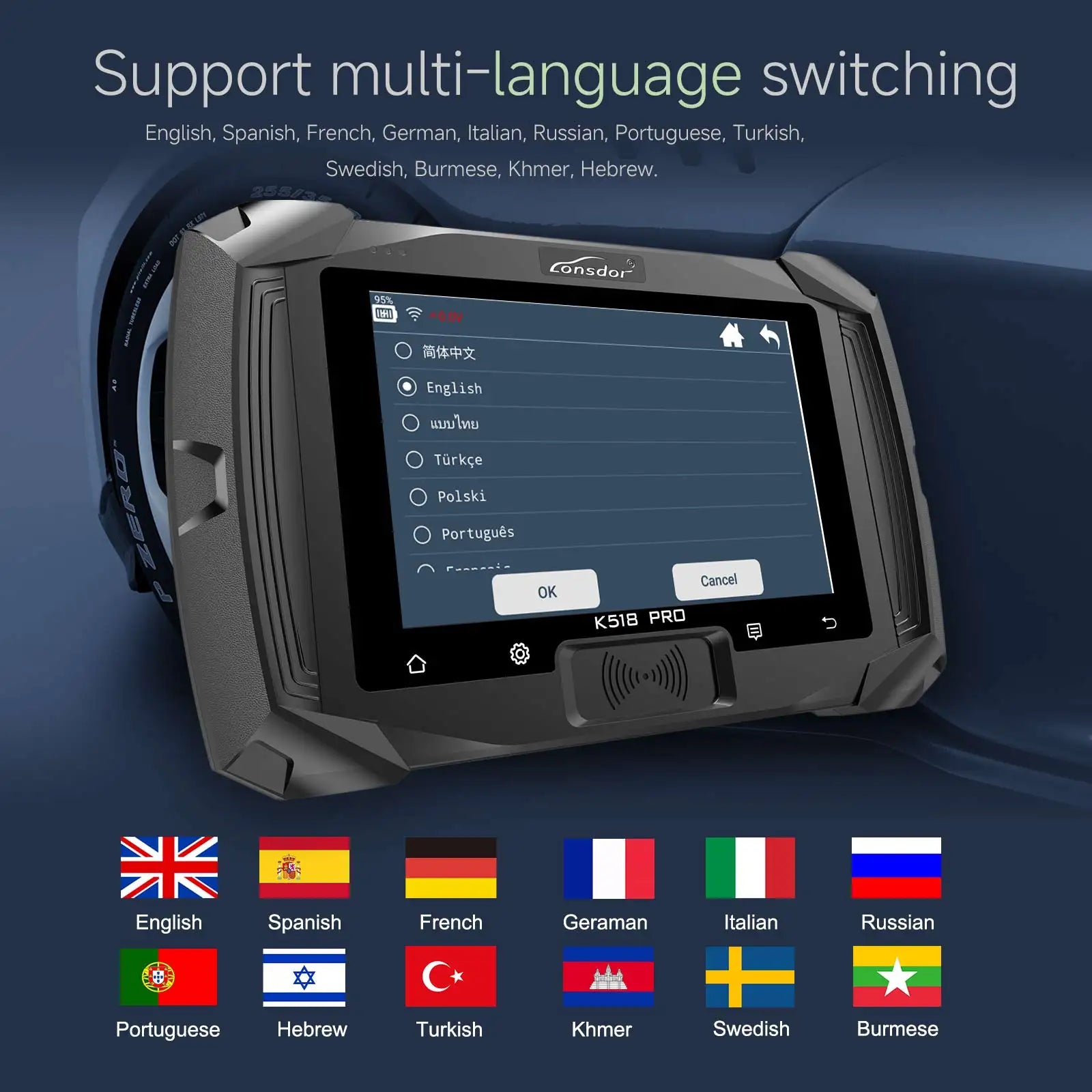 Lonsdor K518 Pro Full Configuration Global Version All In One Key Programmer with 2 Years Free Update Time