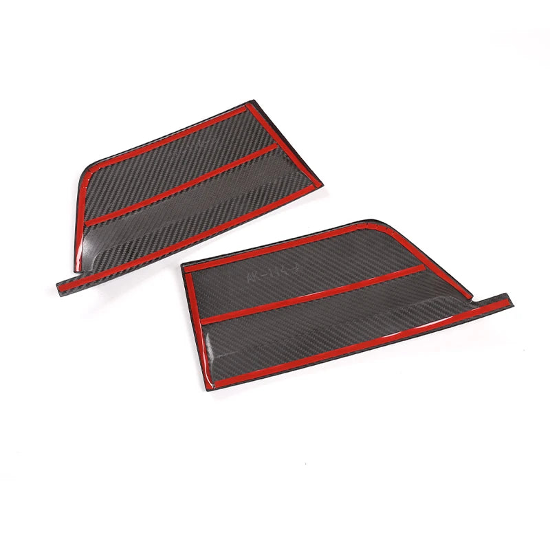 2pcs/Set Real Carbon Fiber B-pillar Window Decoration Cover Trim Fit For Ferrari 458 2011-2016 Auto Sticker Molding Accessories