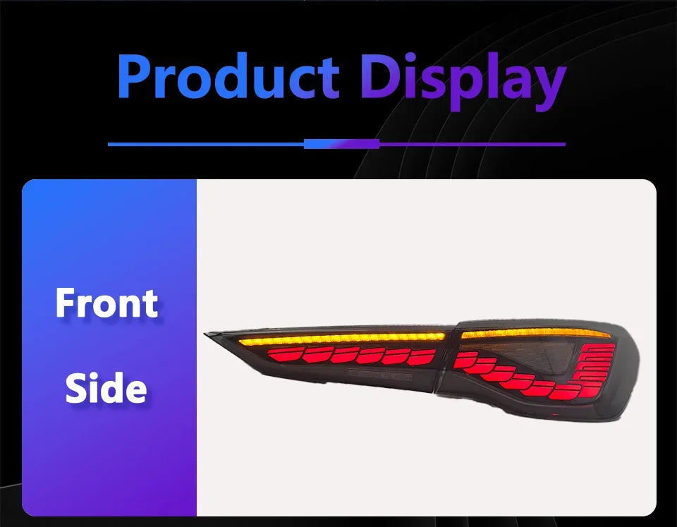 Car Taillights for Bmw 4 Series 2020-2023 Led Auto Back Lamps Assembly Upgrade Dragon Scale Design Style Turn Signal Accessories