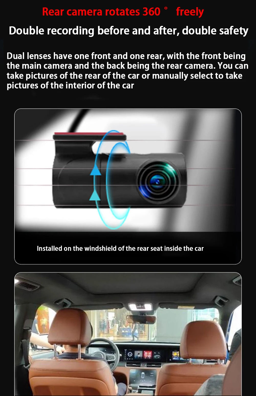 AutoBora 4K 2160P Plug and Play UHD Car Dash Cam DVR Camera Night Vision for Alfa Romeo Stelvio 949 Giulia 952 2016-2025