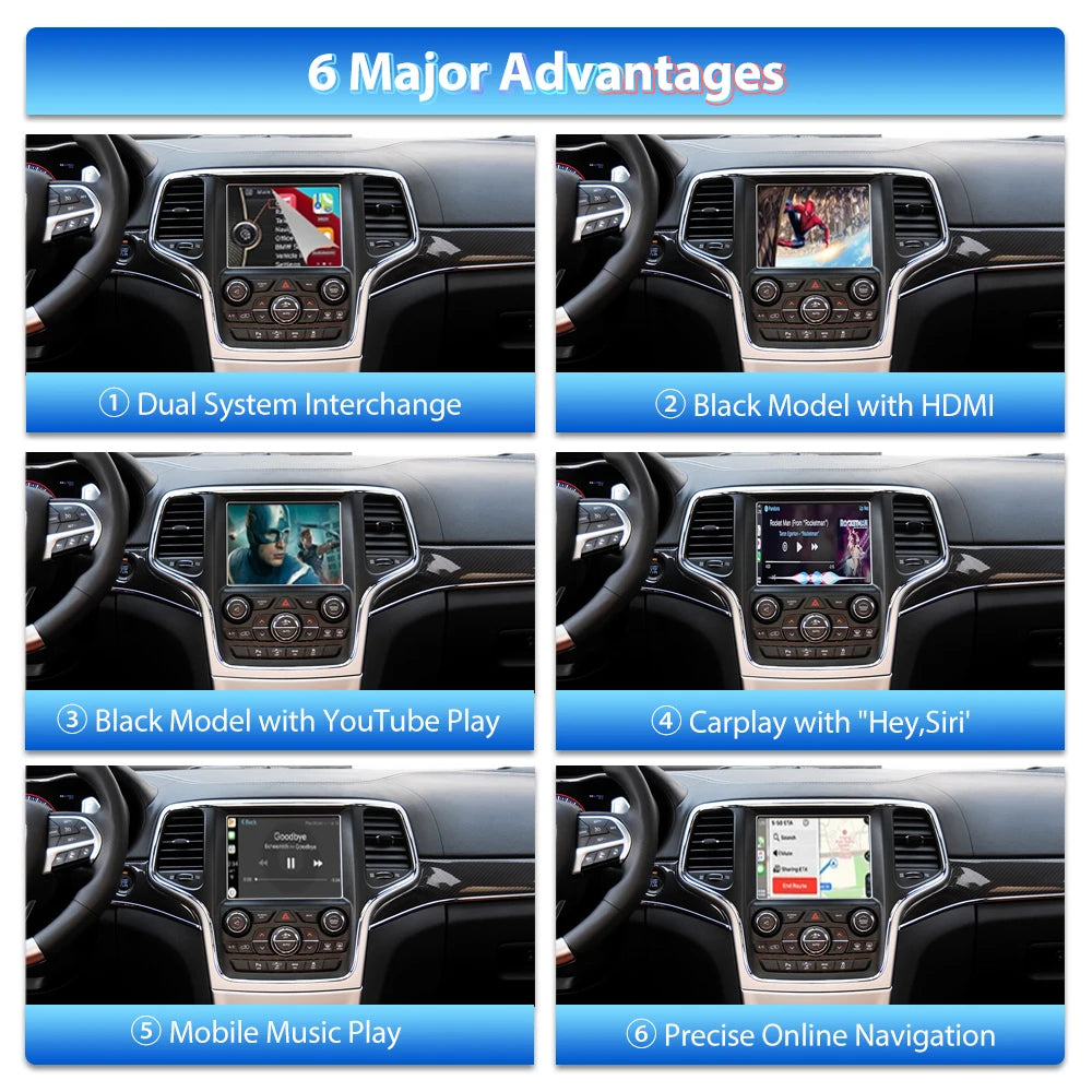 Wireless CarPlay6.5" 8.8 '10.25" For Ferrari F12 F458 812 F488 F8 Potorfino Android mirror link AirPlay CarPlay function