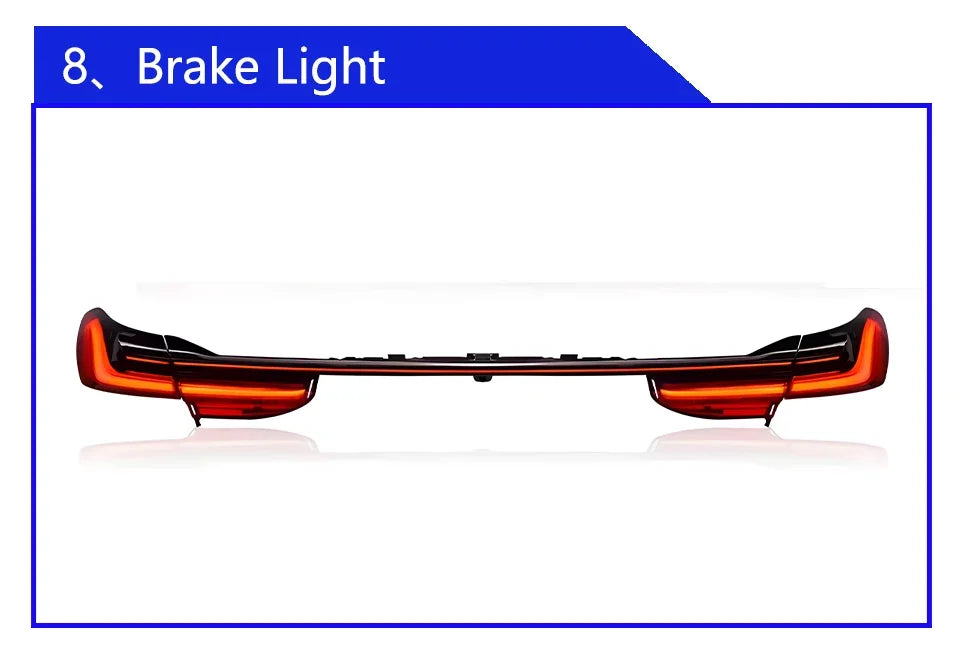 Upgraded Through Taillights Accessories for BMW 7 Series F01 F02 G11 G12 730Li 740Li 750Li 2008-2019 LED Car Taillights Assembly