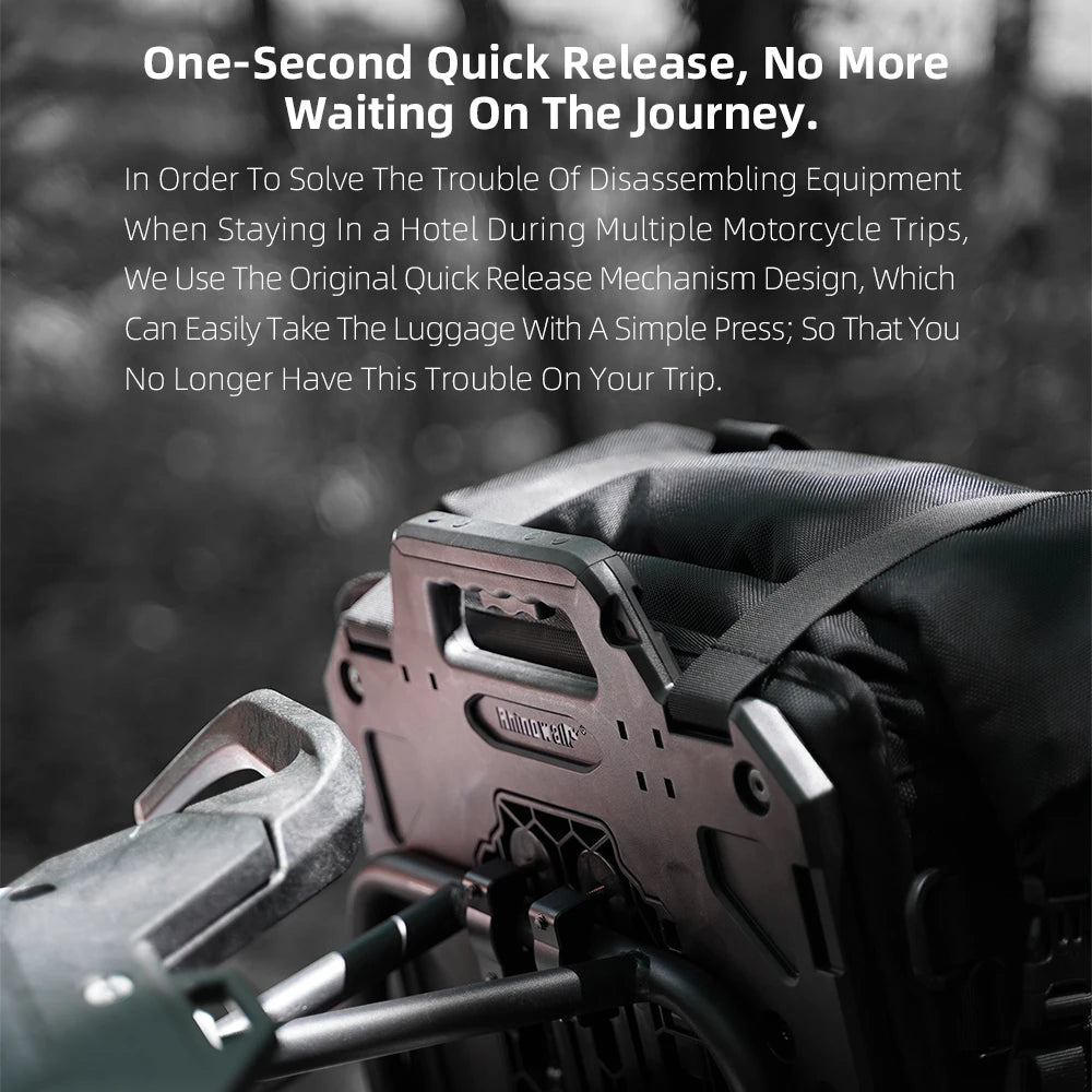 Rhinowalk Motorcycle Side Bag 35L Waterproof Quick Release Saddle Bag For BMW R1300GS R1250GS R1200GS S1000XR Motorbike Luggage