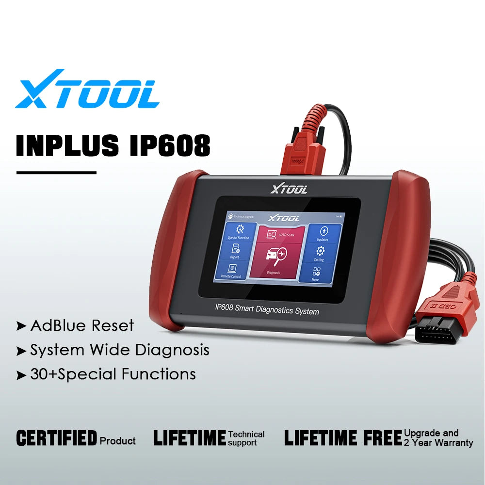 XTOOL Inplus IP608 Car Diagnostic Tools 30 +Service Functions OBD2 Scanner Auto VIN Scan Car Tools CANFD Lifetime Free Update